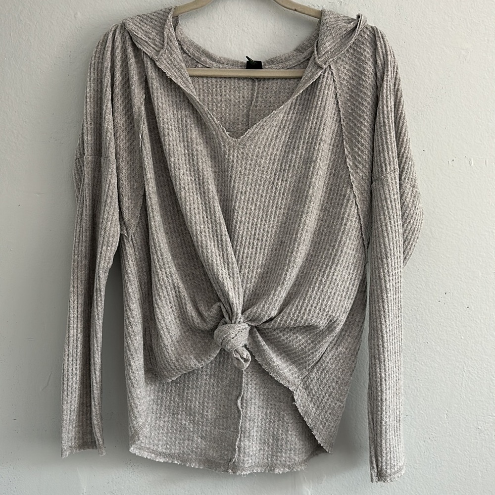 Long sleeve hooded T-shirt